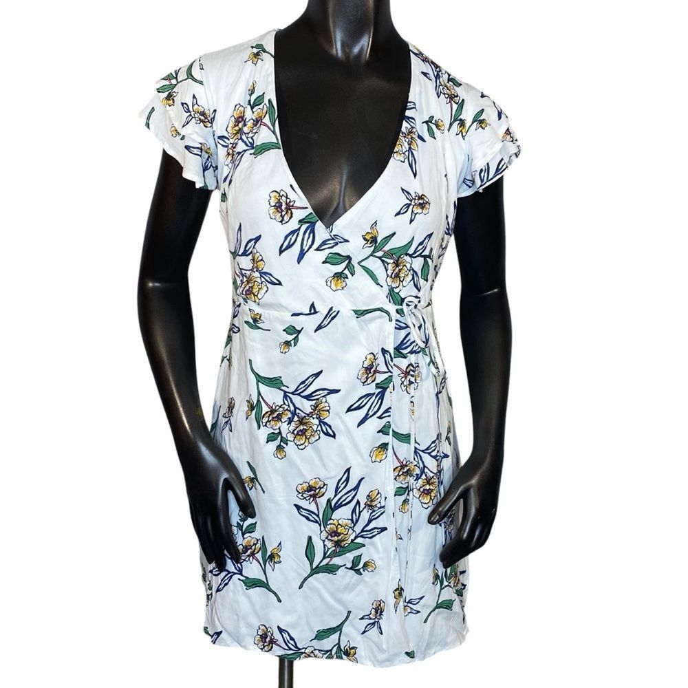 Harper Heritage NWT Mini Wrap Dress Summer Spring Size XXS Floral Short Sleeve